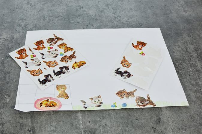 Matrica, papír, 3 ív, 76x120 mm, AVERY ZWECKFORM, "Z-Design No.4346", kiscicusok